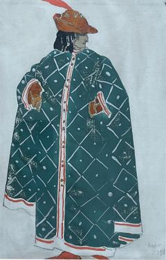L on Bakst Superb and Rare Study of an Archer Ballet Costume by L on Bakst 1911 - 3281064
