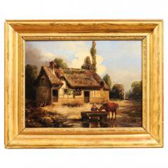 L on Bertan French 19th Century Painting Signed L on Bertan Depicting a Bucolic Farm Scene - 3558406