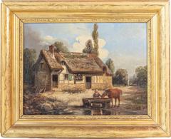 L on Bertan French 19th Century Painting Signed L on Bertan Depicting a Bucolic Farm Scene - 3956706