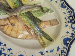 L on Brard Palissy Majolica French plate large high quality dish L on Brard  - 4529623