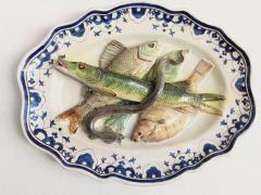 L on Brard Palissy Majolica French plate large high quality dish L on Brard  - 4532156