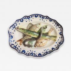 L on Brard Palissy Majolica French plate large high quality dish L on Brard  - 4532157