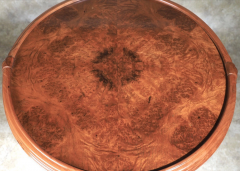 L on Jallot Leon Jallot tiered table in pearwood and camphor burl - 3091975