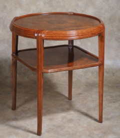 L on Jallot Leon Jallot tiered table in pearwood and camphor burl - 3091979