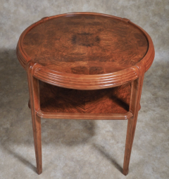 L on Jallot Leon Jallot tiered table in pearwood and camphor burl - 3091997