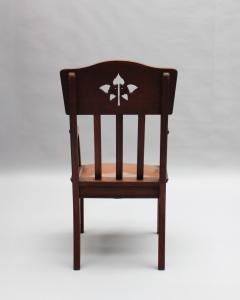 L on Jallot Pair of Fine French Art Nouveau Solid Oak Armchairs by Leon Jallot - 4333420
