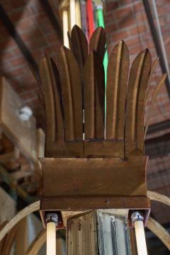 L on Stynen Art Deco Gilt Metal Chandelier by L on Stynen 1930s - 4510411