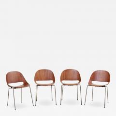 L on Stynen Set of four SL58 Plywood Chairs in Teak by L on Stynen for Sope Finland 1960s - 1076862