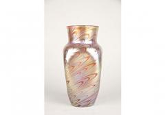 L tz Witwe Glass Vase Decoration Phenomen Rosa Iridescent Bohemia Circa 1902 - 3595489