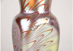 L tz Witwe Glass Vase Decoration Phenomen Rosa Iridescent Bohemia Circa 1902 - 3595491