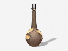 L vemose Keramik Brown Stoneware Table Lamp Denmark 1960s - 4255490