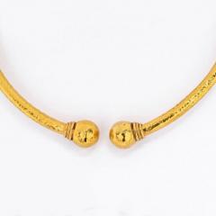 LALAOUNIS 18K YELLOW GOLD TEXTURED COLLAR TORQUE NECKLACE - 2292115