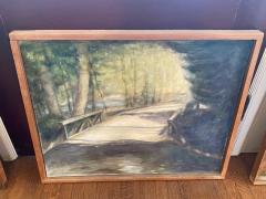 LANDSCAPE WITH BRIDGE PAINTING BY NORA GLANTZMAN - 2324385