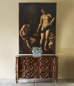LARGE 17th CENTURY LOUIS XIV PROVINCIAL CARVED COMMODE - 4348196