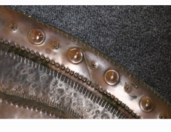 LARGE 19TH CENTURY COPPER REPOUSSE DRAGON WITH GLASS CABOCHON TRADE SIGN - 4499789