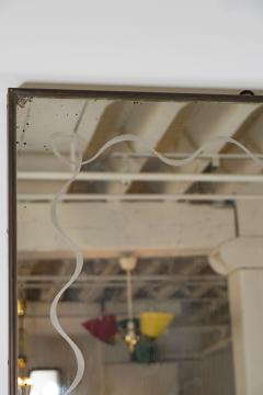 LARGE BRASS FRAMED MIRROR WITH SCROLLING BORDER - 1815271