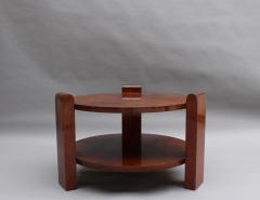LARGE FRENCH ART DECO TWO TIER WALNUT GUERIDON - 718485