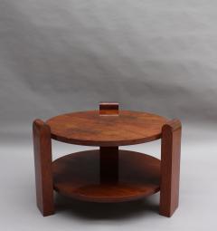 LARGE FRENCH ART DECO TWO TIER WALNUT GUERIDON - 718488
