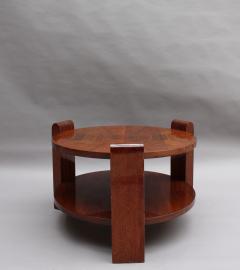 LARGE FRENCH ART DECO TWO TIER WALNUT GUERIDON - 718490