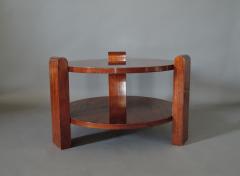 LARGE FRENCH ART DECO TWO TIER WALNUT GUERIDON - 718491