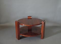 LARGE FRENCH ART DECO TWO TIER WALNUT GUERIDON - 718493