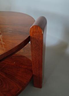 LARGE FRENCH ART DECO TWO TIER WALNUT GUERIDON - 718495
