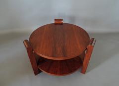 LARGE FRENCH ART DECO TWO TIER WALNUT GUERIDON - 718497