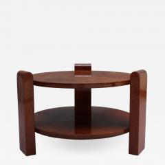 LARGE FRENCH ART DECO TWO TIER WALNUT GUERIDON - 718754