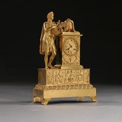 LARGE FRENCH EMPIRE PERIOD GILT BRONZE FIGURAL MANTEL CLOCK - 2858205