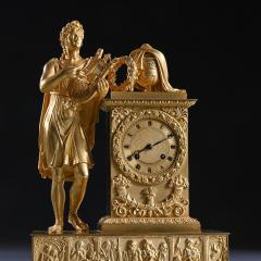 LARGE FRENCH EMPIRE PERIOD GILT BRONZE FIGURAL MANTEL CLOCK - 2858219