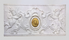 LARGE FRENCH NEOCLASSICAL CARVED WHITE MARBLE RELIEF 19TH CENTURY - 3565198