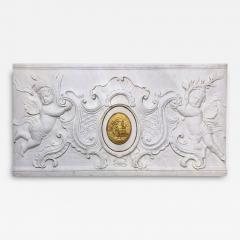 LARGE FRENCH NEOCLASSICAL CARVED WHITE MARBLE RELIEF 19TH CENTURY - 3570207