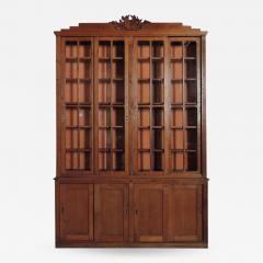 LARGE FRENCH NEOCLASSICAL OAK SCHOOL BOOKCASE - 789634