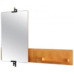 LARGE ITALIAN PIVOTING FLOATING MIRROR AND SHELF - 1463344