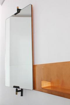 LARGE ITALIAN PIVOTING FLOATING MIRROR AND SHELF - 1463349