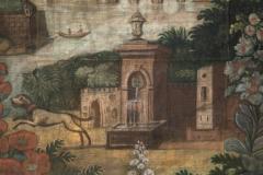 LARGE LATE 18TH EARLY 19TH CENTURY FRENCH TOILE PEINTE PAINTED CANVAS  - 1115126