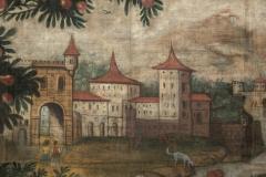 LARGE LATE 18TH EARLY 19TH CENTURY FRENCH TOILE PEINTE PAINTED CANVAS  - 1115129