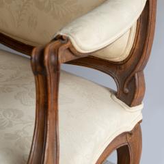 LARGE MID 18TH CENTURY LOUIS XV FAUTEUIL OR OPEN ARM CHAIR - 3550743