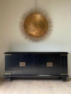 LARGE MID 20TH CENTURY SPANISH GILT IRON SUNBURST WALL OR CEILING LIGHT - 2048780