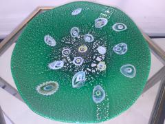 LARGE MODERN MILLEFIORI CANES MURANO GLASS CHARGER - 768448