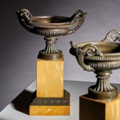 LARGE PAIR OF EARLY 19TH CENTURY FRENCH GRAND TOUR BRONZE AND SIENA MARBLE - 3499580