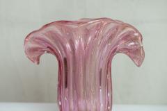 LARGE PINK AND GOLD MURANO ART GLASS VASE FOR PROMEMORIA - 3022384