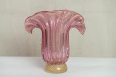 LARGE PINK AND GOLD MURANO ART GLASS VASE FOR PROMEMORIA - 3022405