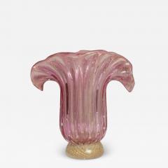 LARGE PINK AND GOLD MURANO ART GLASS VASE FOR PROMEMORIA - 3025074
