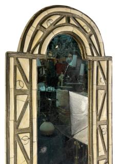 LARGE SCALE MORROCAN BONE METAL ARTISAN MIRROR - 4605146