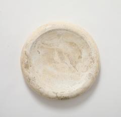 LARGE TRAVERTINE SHALLOW BOWL - 3996686