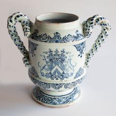 LATE 17TH CENTURY TWO HANDLED FAIENCE VASE  - 3767910