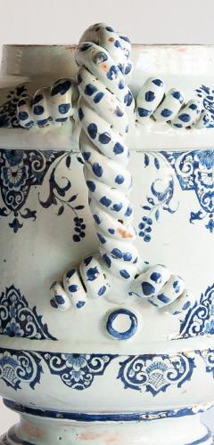 LATE 17TH CENTURY TWO HANDLED FAIENCE VASE  - 3767912