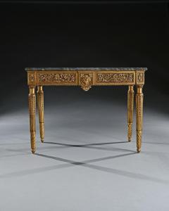LATE 18TH CENTURY ITALIAN CARVED GILTWOOD MARBLE TOP CONSOLE TABLE - 3367972