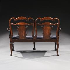 LATE 19TH CENTURY WALNUT TWIN CHAIR BACK SOFA AFTER A GEORGE II DESIGN - 2818036